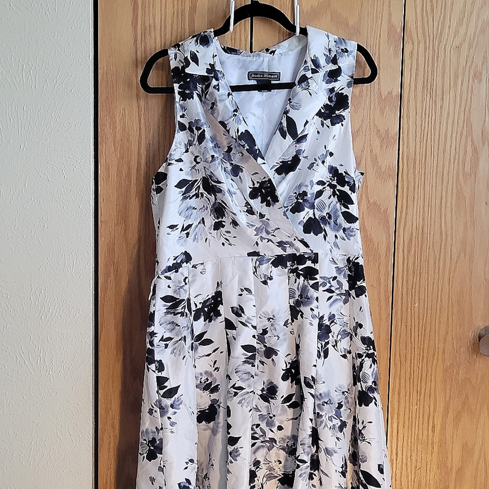 Black, grey and white dress